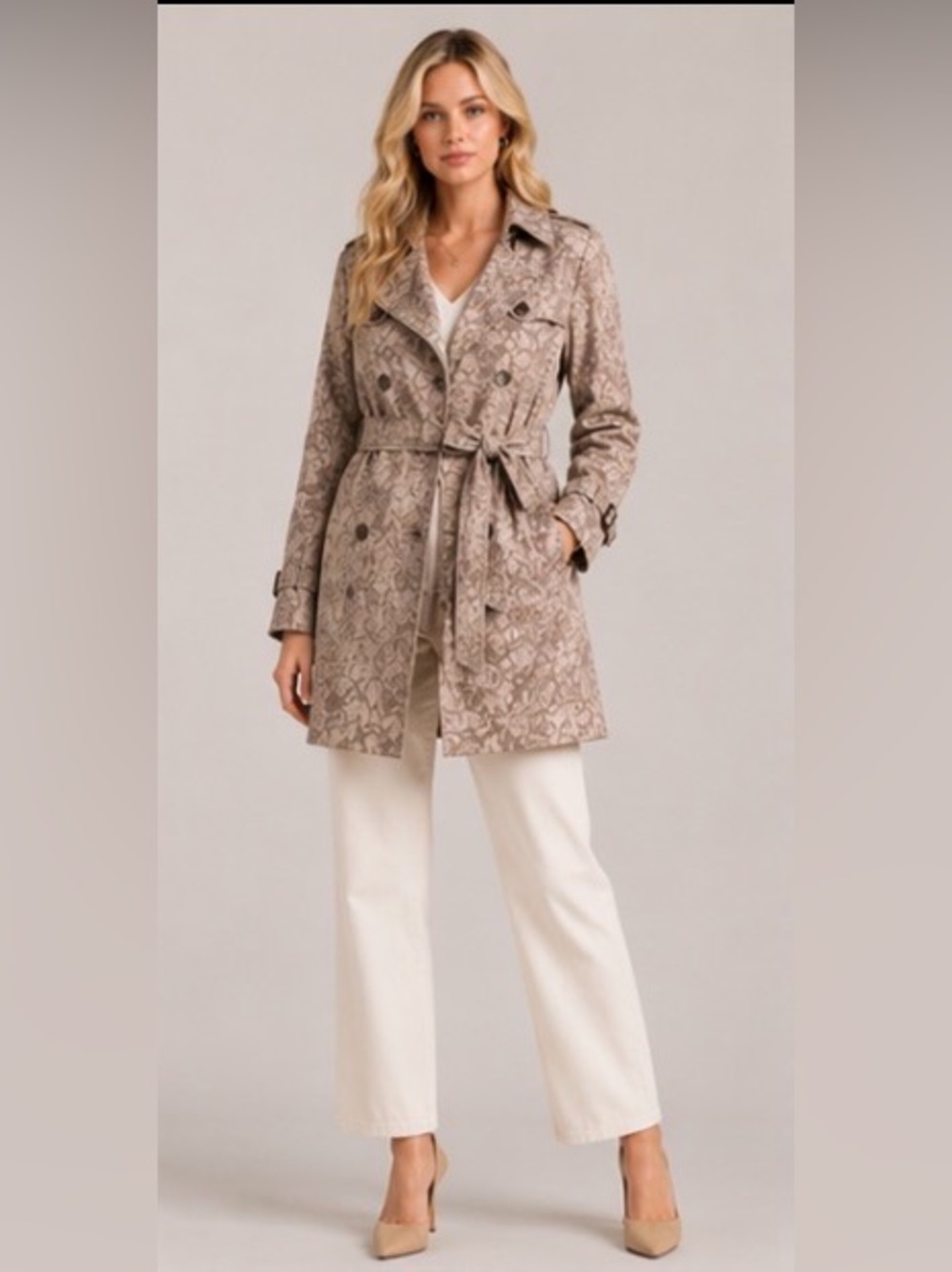 Anthropologie Daughters Of The Liberation Subtle Survival Trench Coat